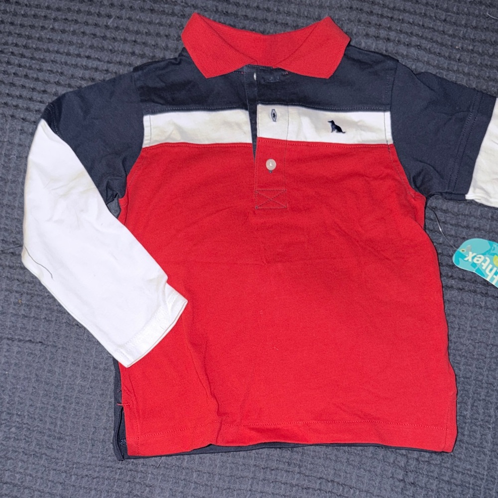 4T Polo in Red, Blue and White